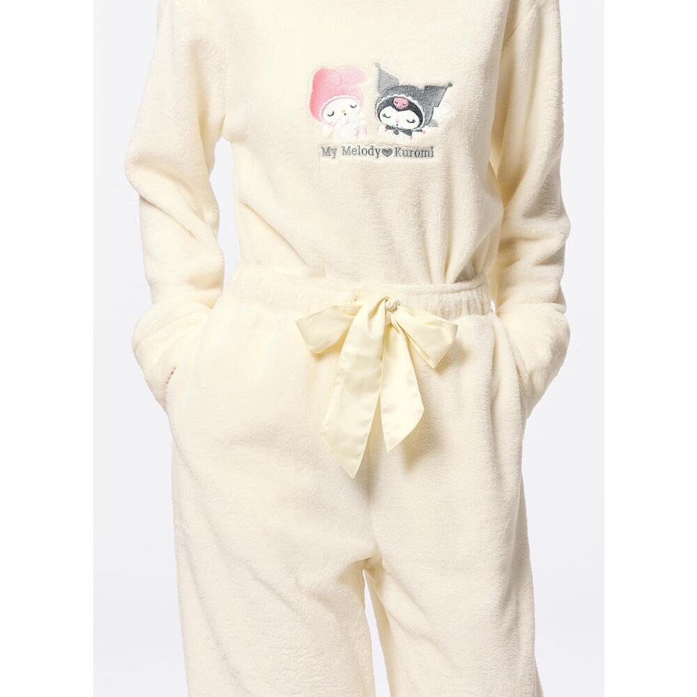 GU (Uniqlo) Sanrio Melody Kuromi Marshmallow Feel Lounge Set in Natural